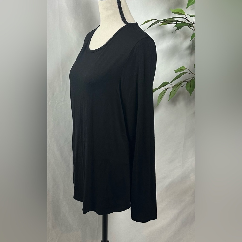 Chico's Black Long Sleeve Top - Picture 3 of 8